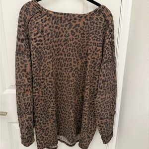 Leopard Print Women's Tunic Top